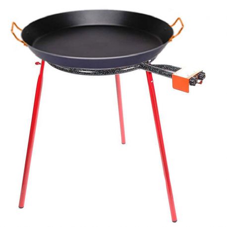 Kit poêle à paella + réchaud avec trépied